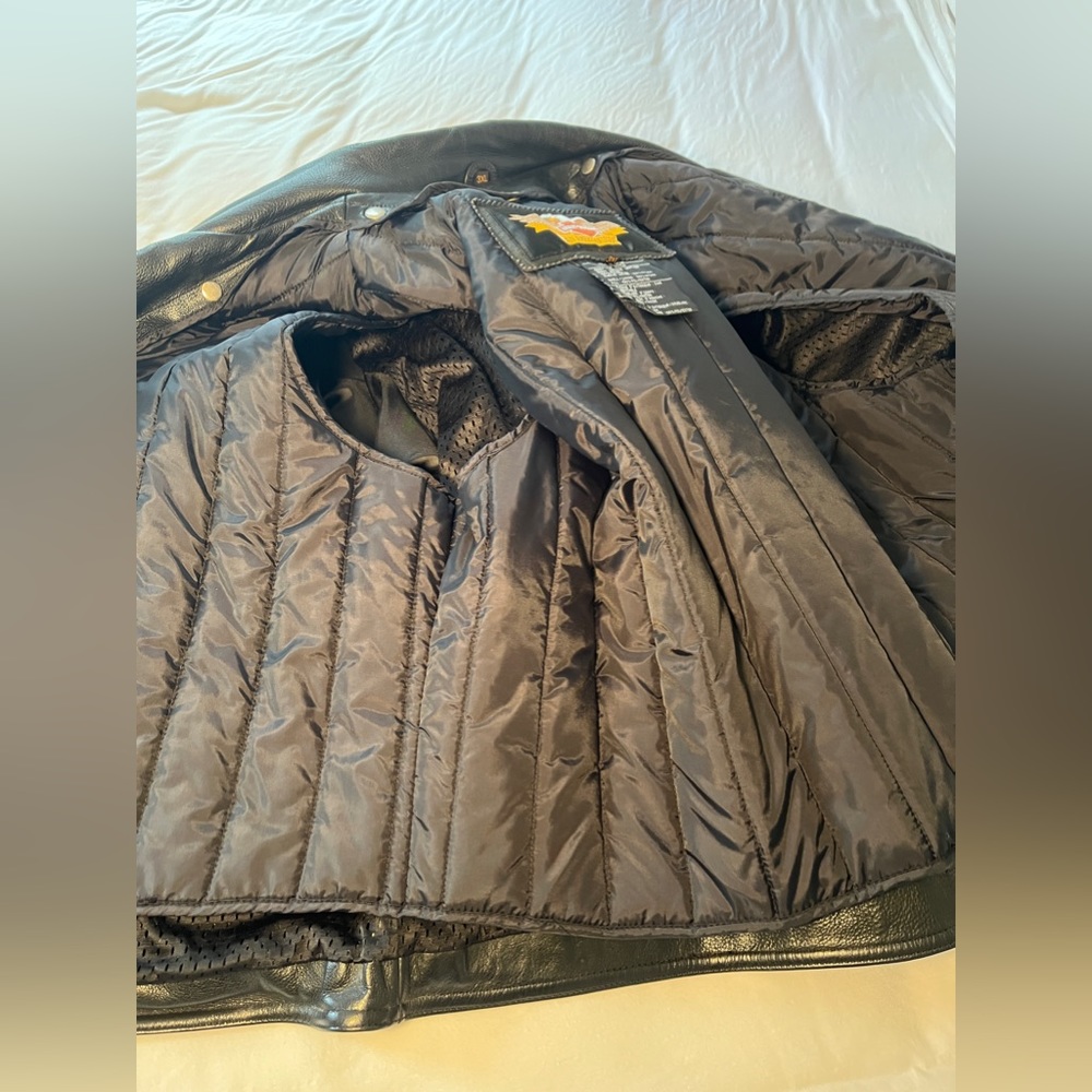 Leather Harley-Davidson Motorcycle Jacket Black 3X Excellent condition - Picture 7 of 16